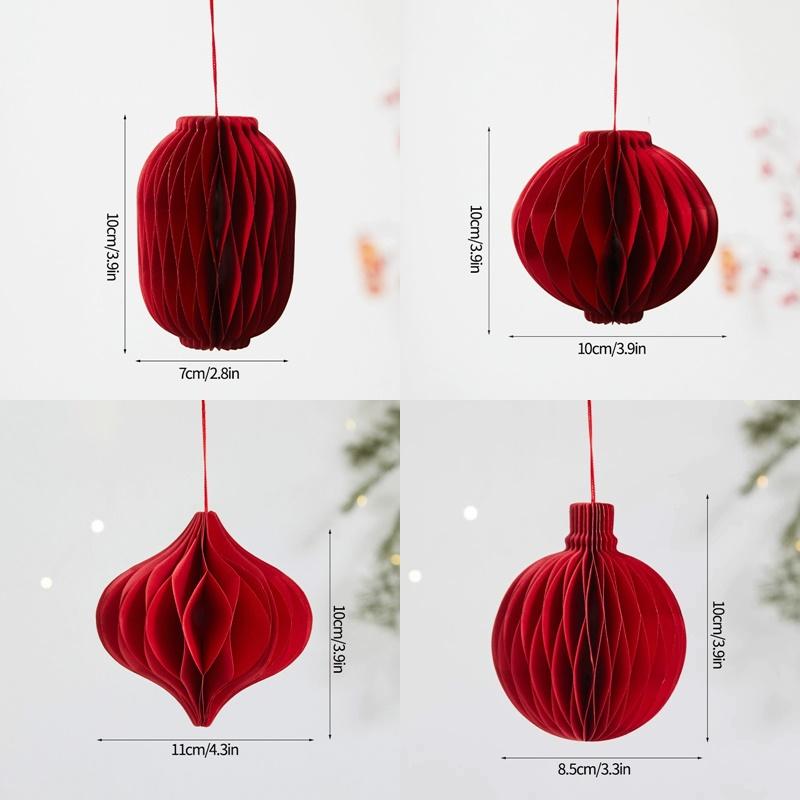 3D Paper Honeycomb Ball Santa Tree Hanging Pendant Christmas Hanging Ornament Lantern New Year Navidad Wedding Decor Supplies