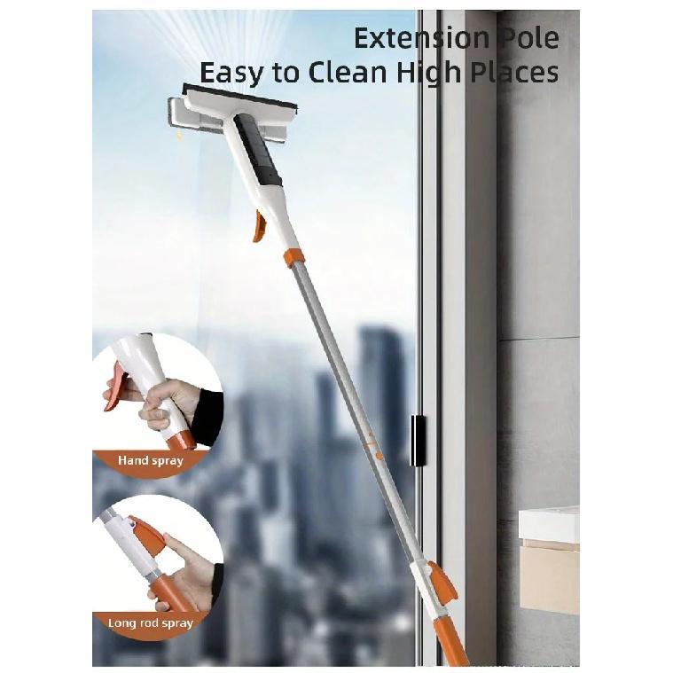 Haushalts-Glasreiniger Fensterreiniger Tragbarer Wischer Doppelseitiger Glaswischer Schnelle Wasseraufnahme Starke Schmutzentfernung