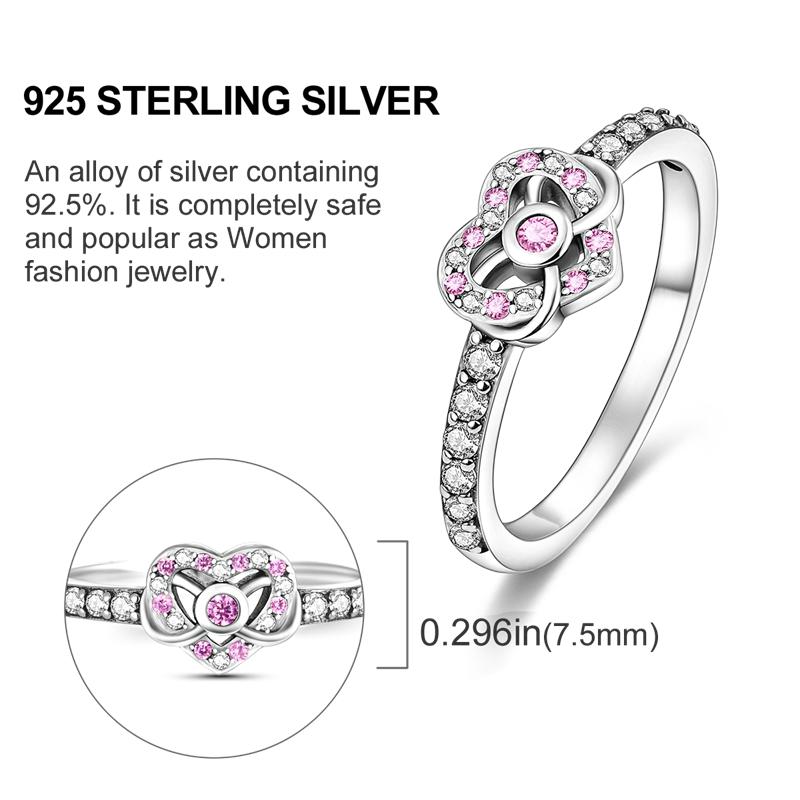 Originální stříbrný prsten 925 Barevné diamanty Zirkony Prsten na prst Pro ženy Šperky Svatební Zásnubní Dárek k narozeninám