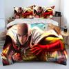 Anime One-Punch Man Saitama Beding Set Printed Bed Linen Set With Pilowcase Bed Soft Duvet Cover Soft Single Double Quen Super King-Sized Dimensionsd