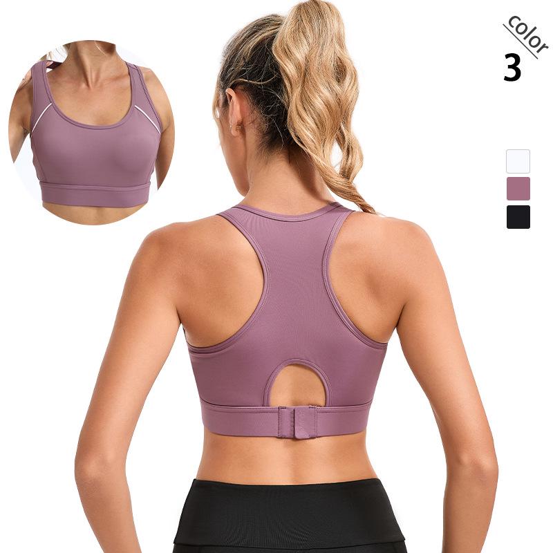 Women's High-Impact Yoga Sports Bra - Shockproof & Wireless for Medium-High Intensity Workouts, Ideal for Large Busts