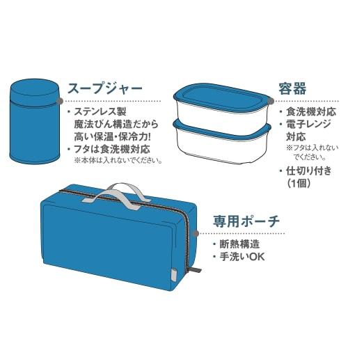 Thermos Vacuum Insulated Soup Lunch Set Navy JEA-800 NVY