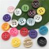 50Pcs 12Mm Color Resin Cat Eye Button Pearllight Bowl Shape Four Eye Button Wedding Decoration Sewing Accessories