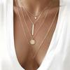 Vintage Gold Color Multiple Styles Necklace For Women Trendy Multi-Layer Disc Pendant  Necklaces New Tendyaces Set Jewelry Gifts