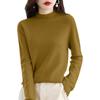 Women's Warm Wool Knitted Winter Sweater With Artificial Wool And High Collar