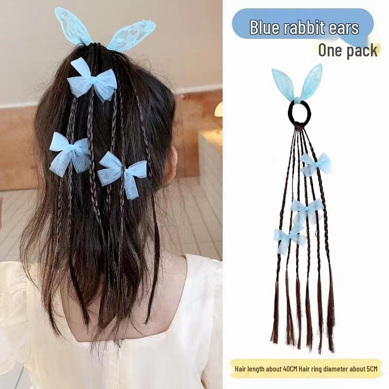 Adorable Butterfly Hair Accessories Set for Girls - Includes Braided Twists, Rubber Bands, and Bow Headbands