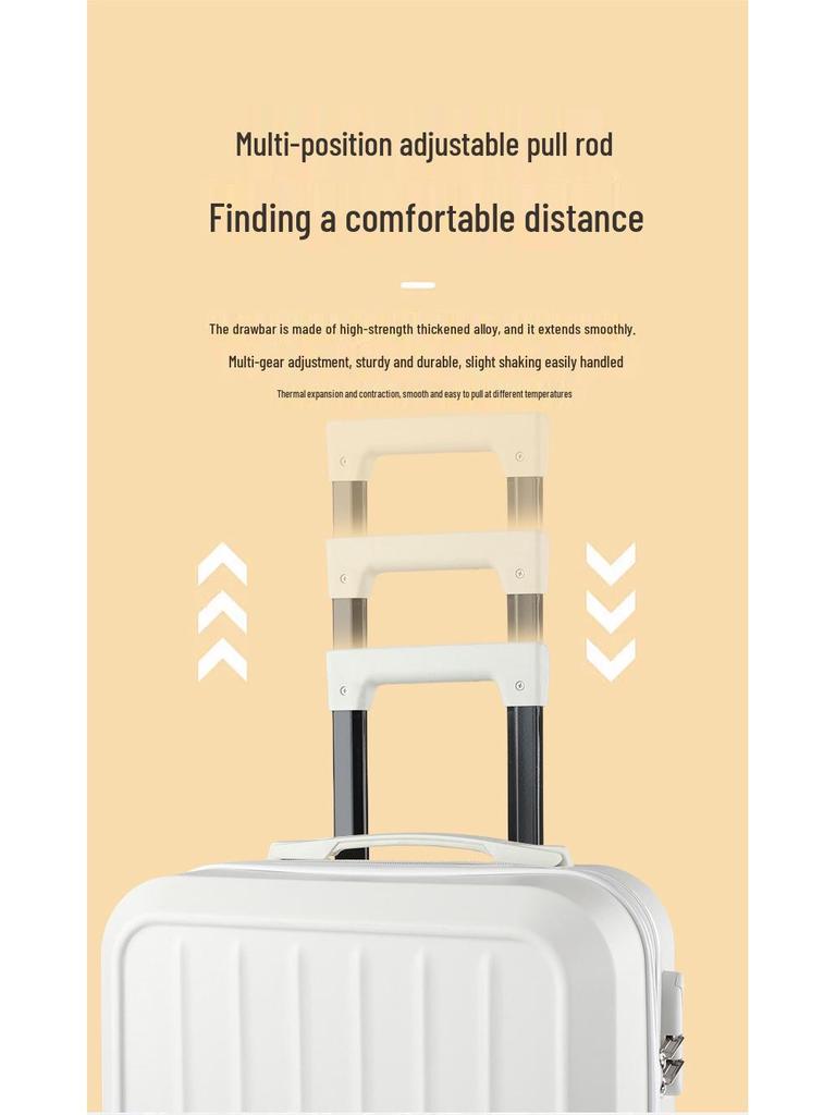 20-Inch Solid Color Suitcase with Logo Printing, Universal Wheels & Combination Lock