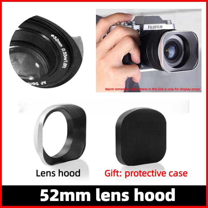 Metal Square Lens Hood for Fuji film XC 35mm F2&XF 23mm / 35mm F2 R WR Lens on XPro3 XT4 XT3 XT30 XT20