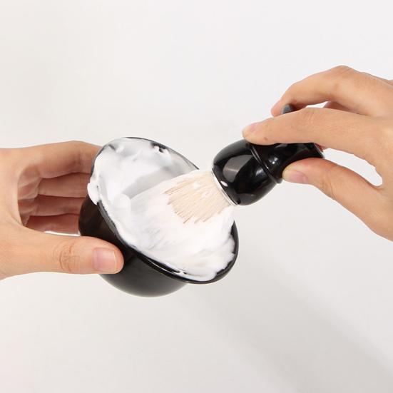 3-In-1 Beard Grooming Kit with Shaving Brush Soap Bowl Stand Ergonomic Design Beard Care Set Shaving Tools for Facial Care And Travel Use