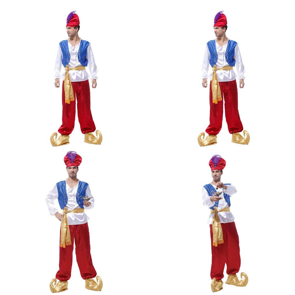 Exquisites Arabischer Prinz Kostüm für Herren Ideal für Halloween- und Cosplay-Veranstaltungen