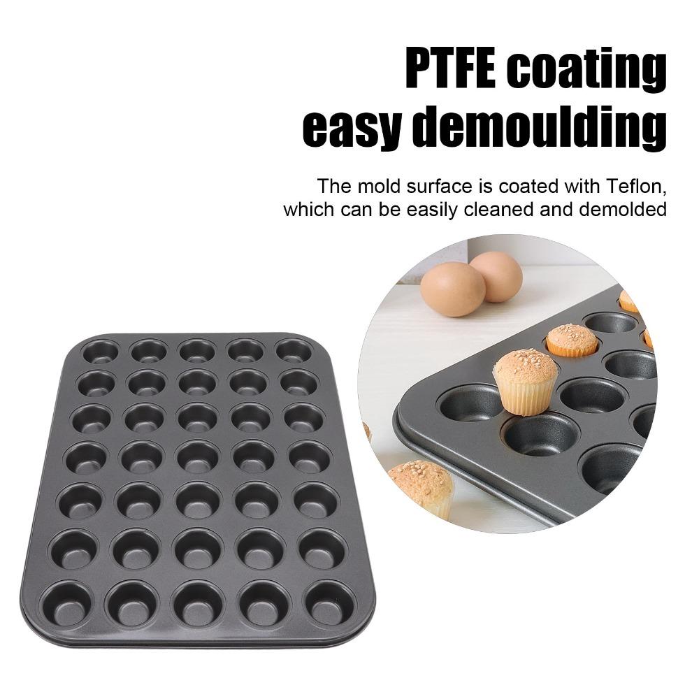 35 Grids Mini Muffin Pan Carbon Steel Tart Quiche Mold Cake Mold Muffin Cupcake Tart Quiche