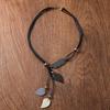 Collana con ciondolo a forma di foglia in legno etnico bohémien, vintage, fatta a mano, retrò, per donne, gioielli alla moda da indossare ogni giorno