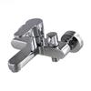 Household Dual Control Shower Faucet Silver Hot and Cold Water Mixer Bathroom Brass Bathtub Tap