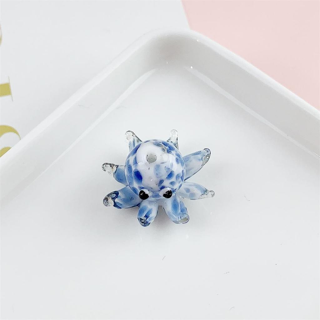 Colored Glass Octopus Beads for DIY Jewelry Making