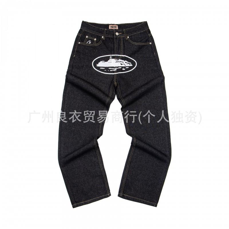 Unisex Streetwear Loose Straight Fit Denim