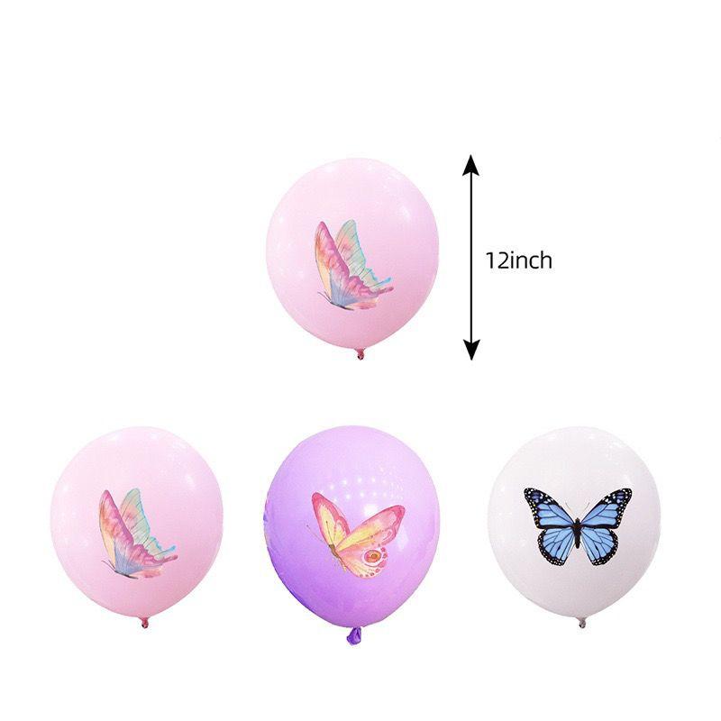 Pink Butterfly-Themed Birthday Party Set: Disposable Banners, Tableware, Paper Cups, and Paper Plates for Decorations and Party Setup