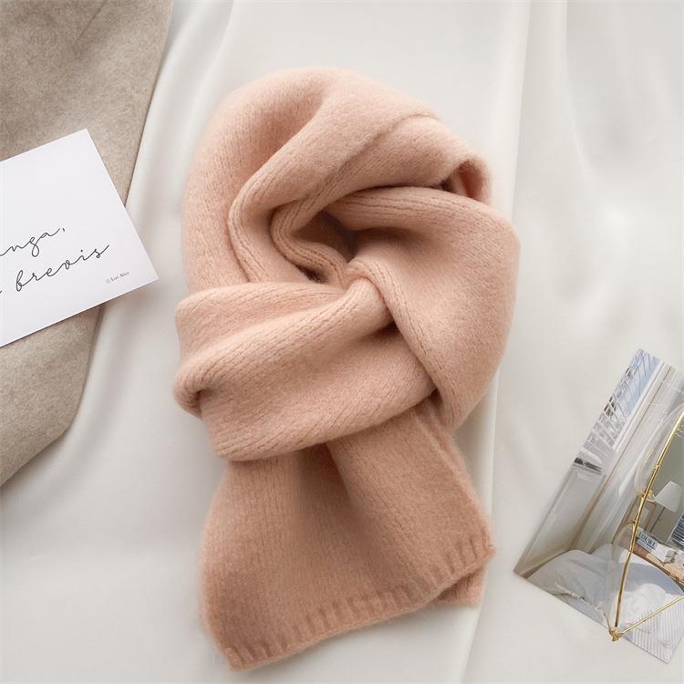 Bra passform, liten scarf, dam höst och vinter mjuk vaxartad stickad kashmir halsskydd, ny trendig scarf