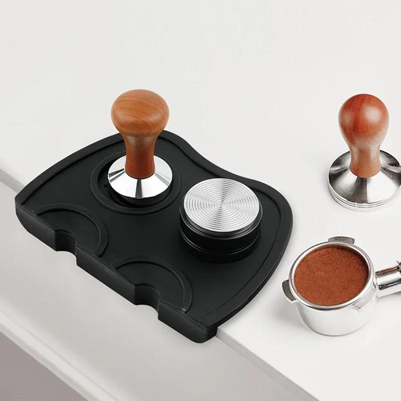Coffee Tamper Mat Coffeeware Manual Coffee Silicone Pad Tamping Mat Barista Coffee Espresso Tampering Holder Corner Mat Pad