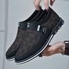High-end Leather Shoes Men's 2025 Autumn New Foot-fitting Casual Men's Shoes Men's Soft Soles Men's British Style Business Casual Shoes