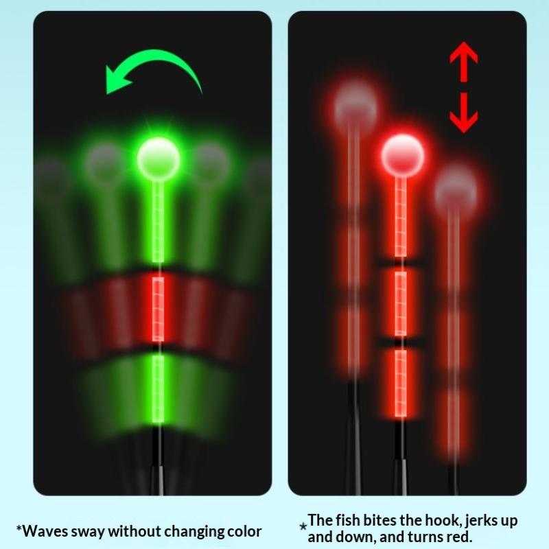 High Visibility LED Fishing Floats Gravity Sensor Night Luminous For All Waters