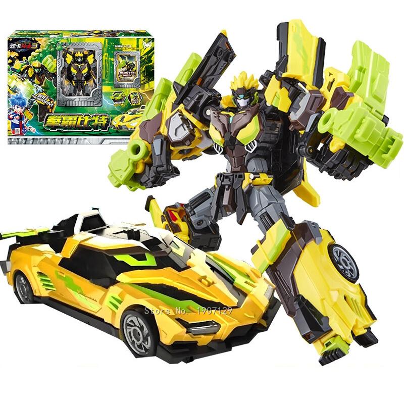 Nuova Stagione 3 Metal Cardbot SPARKBIT Robot Trasformabile in Auto Action Figures con Trasformazione Carta Modello Auto Giocattoli Regalo