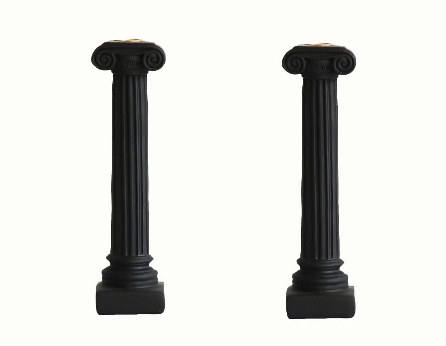 [Good in three directions] Impressive figma Arts Diorama Photography Figures and Accessories Ancient Greek and Roman Style Pillars (Black 23cm x 2)