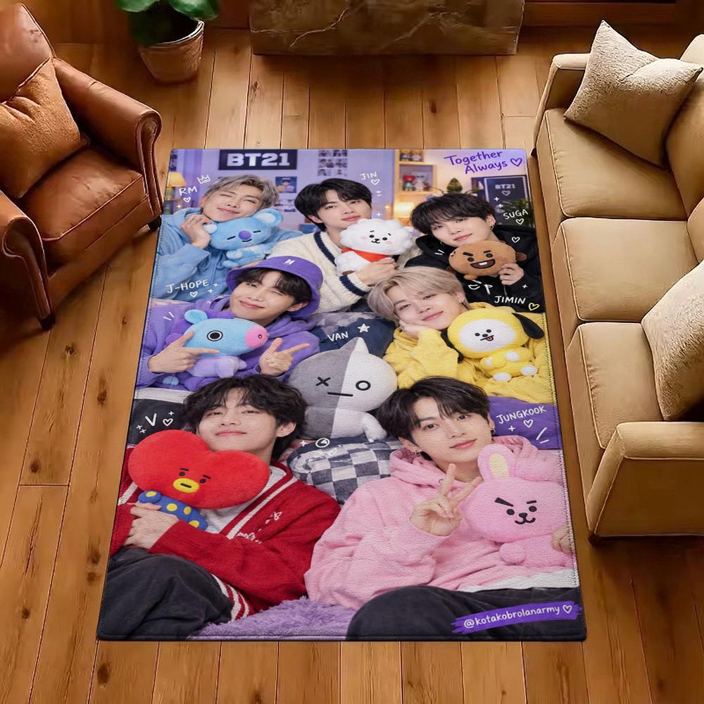 Seventeen Chibi Art Carpet Soft Rug Plush Rug Thick Rug Kitchen Floor Mat Hallway Runner Low Maintenance