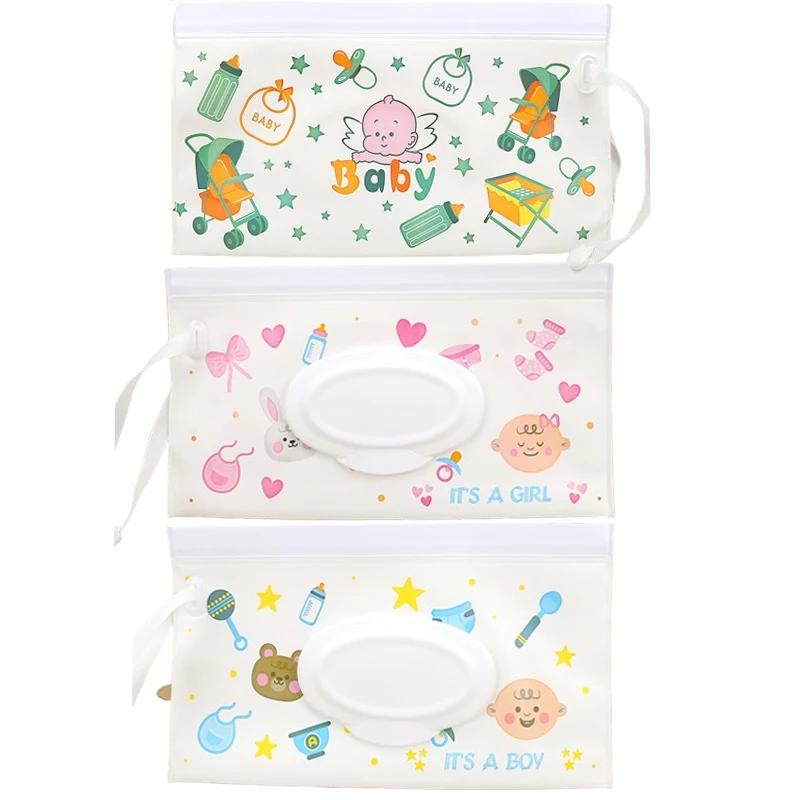 3pcs Baby Wipe Storage Bag Tissue Holder Wet Wipes Oganizer Facial Tissue Pouch for Travel Mask Bags Tissue Bag Oganizer