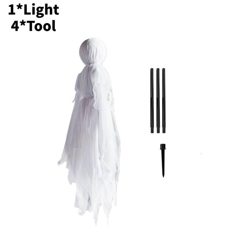 

Vibrant Halloween Colorful Glowing Three Hand Witches White Witch Ghost Scene Decor