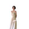 French Suspender Dress Summer New White Thin Hollow Design Dress