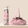 UV Protection Double-layered Sun Umbrella Foldable Floral Print Dual-purpose Sunshade Sun Protection with Storage Bag