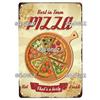 Vintage Metal Tin Sign Pizza Party Wall Decor Retro Kitchen Cafe Bar Home Plaque