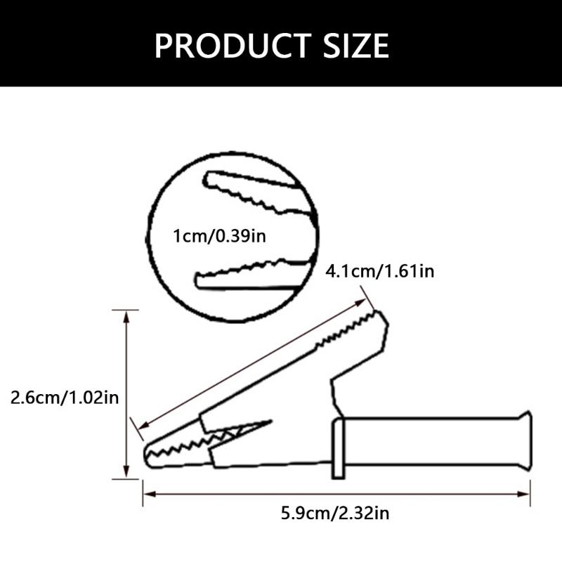 5 Stück Premium Krokodilklemmen Messkabel starke Federbelastete Klemme Hochstrom Krokodilklemmen Messleitungen