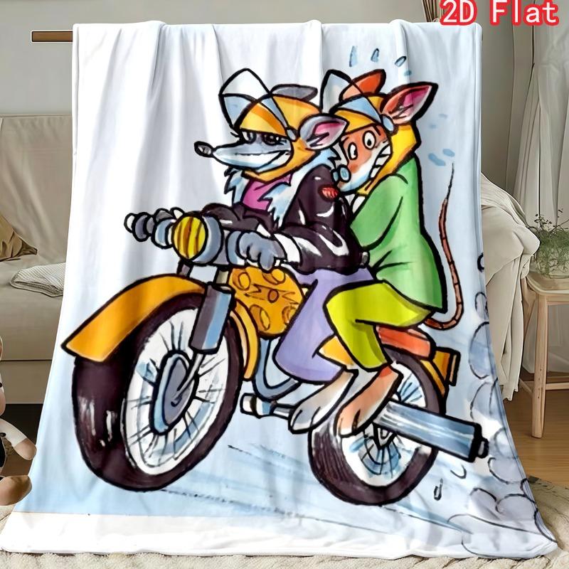 

Geronimo Stilton The Chocolate Chase Flannel Blanket, Kids Soft Throw for Bed Sofa 80cm x 120cm