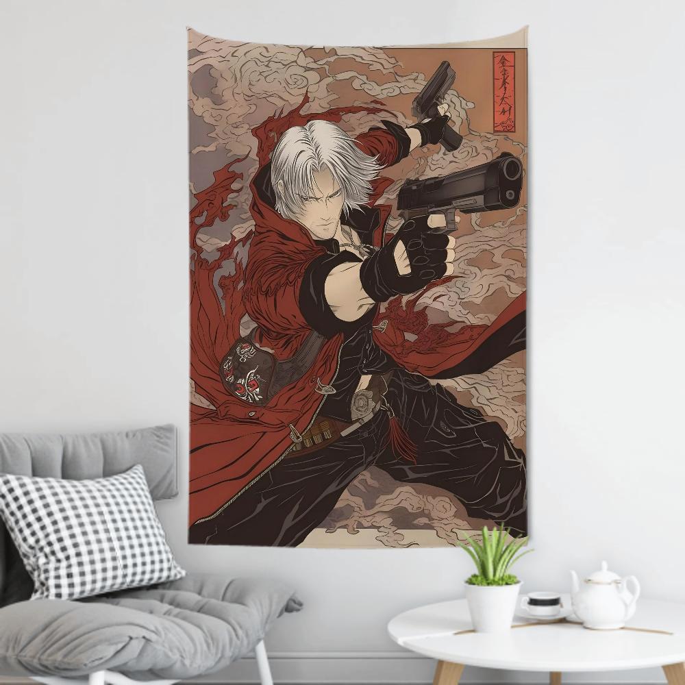 Game DDevil May Cry Tapestry Room Decor Wall Cloth Party Hanging Background Room Decor Baby Room