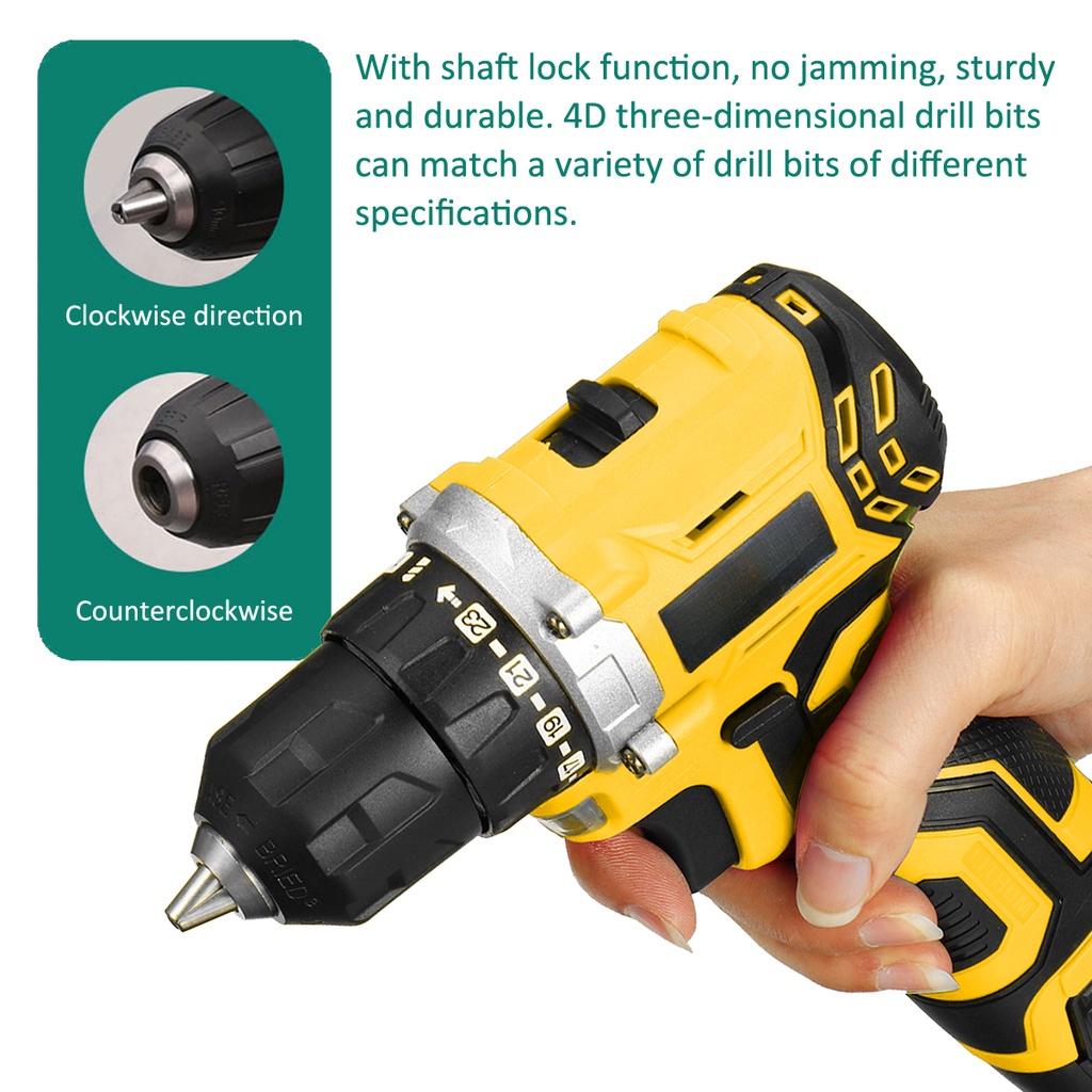 16.8V Electric Screwdriver Mini Wireless Driver With 1/2PCS Lithium-Ion Battery Cordless Drill  Home DIY Power Tools