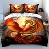 Dragon Phoenix Mythical Decor Set Soft Comfortable Duvet Cover Bedding Set Included 1*Duvet Cover & 2*Pillowcases gift