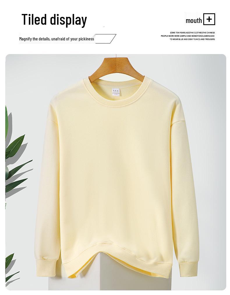 Unisex Pure Cotton Sweatshirt - Long Sleeve, Loose Fit, Round Neck, Ideal for Spring/Autumn