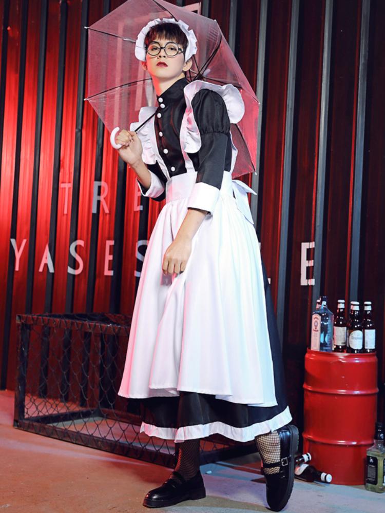 New Year Maid Lolita Dress Christmas Waitress Cosplay Party Costumes Birthday Apparel Sexy RolePlay Chemise Animation Stage Wear