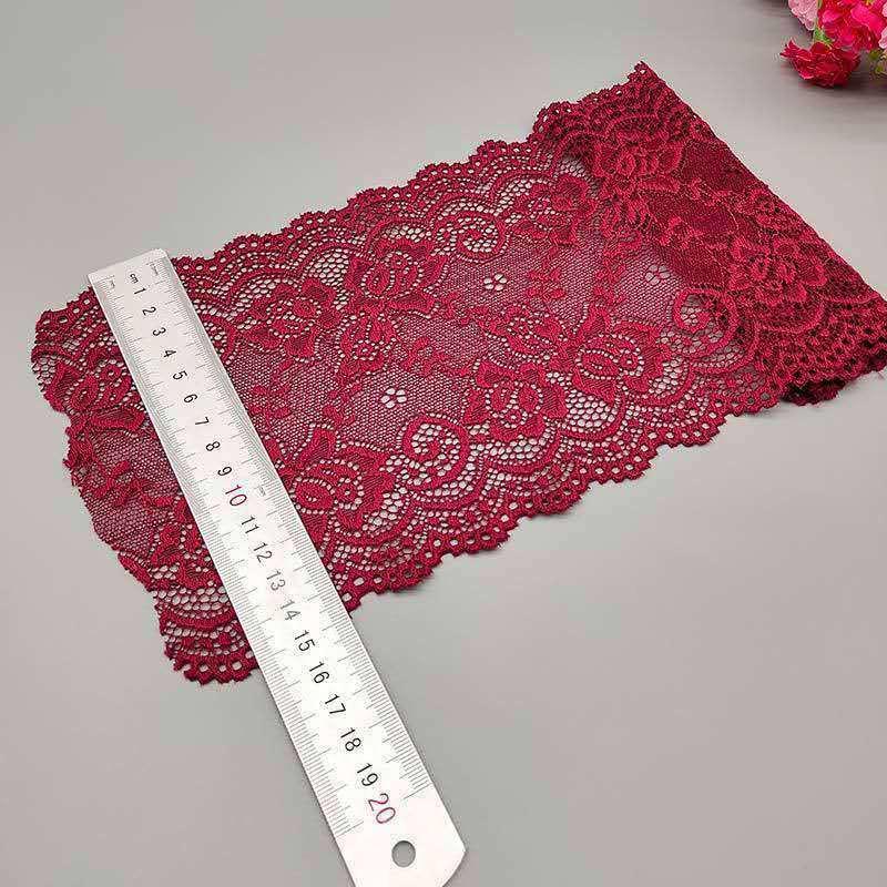 15cm Wide Soft Elastic Lace Trim for Skirts - Multi-color Options Available