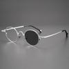 2022 Ultralight Retro Small Round Frame Pure Titanium Glasses Brand Design Photochromic Anti-Blue Light Reading Glasses For Men