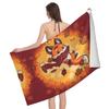Animal Fox Microfiber Beach Towel Autumn Forest Maple Leaf Bathroom Towel Women Kids Gifts Quick Dry Travel Home Decor Camping