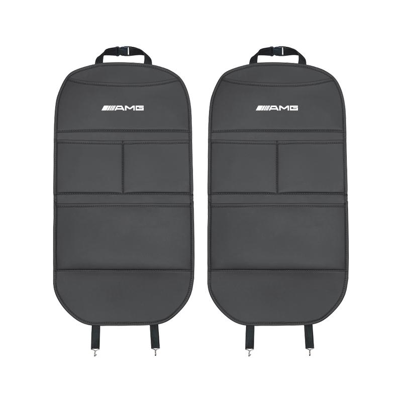 For Mercedes Benz AMG Car PU Leather Anti-Kick Mats Seat Back Protector Mats Accessories Car Decal W214 W205 W204 W206 W213 W212