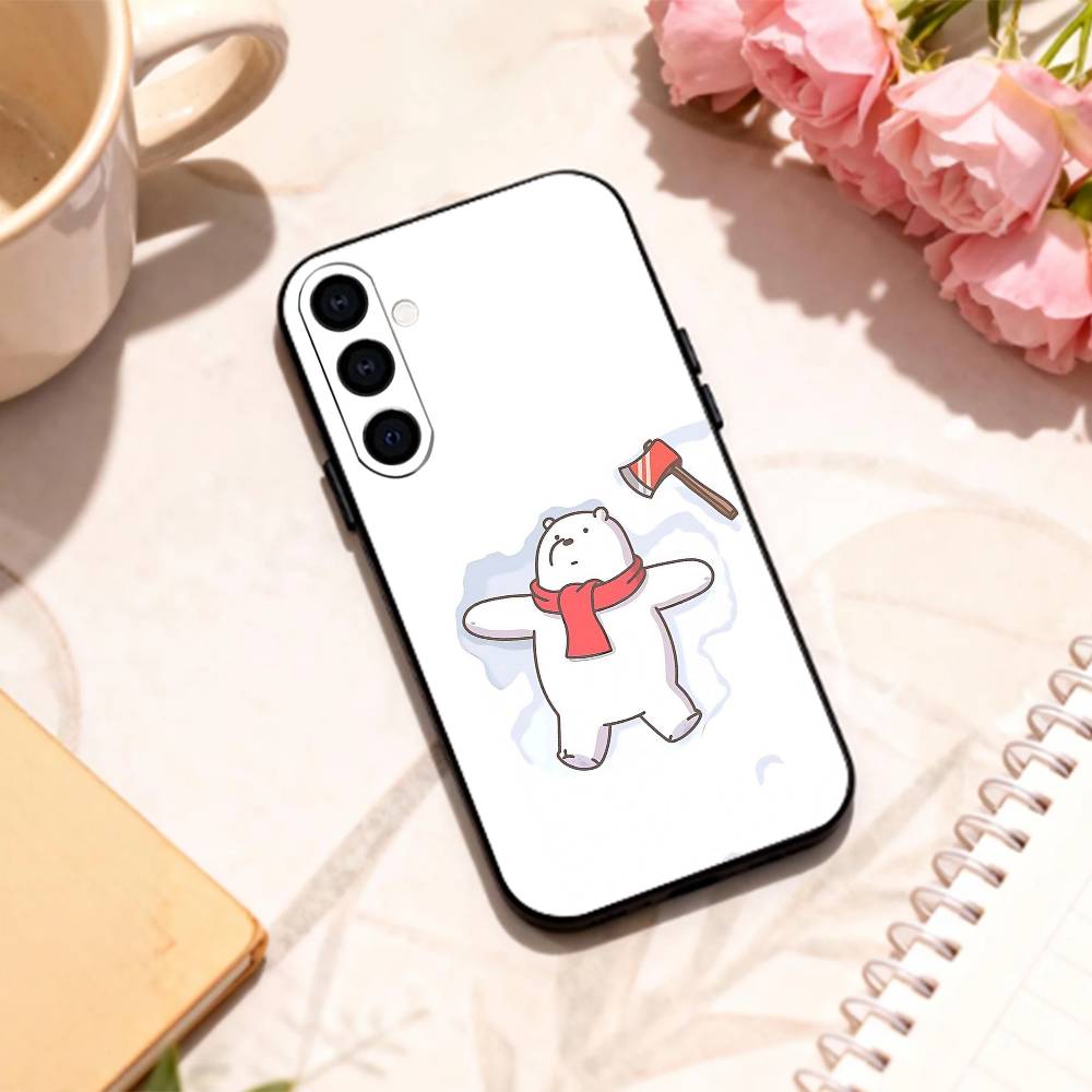 Chonky P-Polar bear   phone Case For Samsung Galaxy A73,A72,A71,A70,A53,A52,A51,Others Soft Black Shell