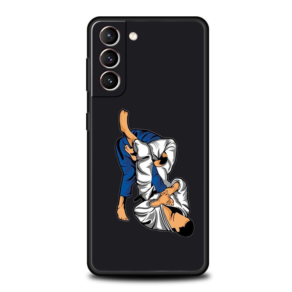 Japanese Martial Judo Soft Phone Case For Samsung Galaxy S25 Edge S24 Plus S23 FE S22 S21 S20 Ultra 5G S10 Black Protect Cover