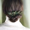 Europe and America Cross Border Black Glass Rhinestones Handmade Hair Comb Bridal Wedding Headdress Accessories