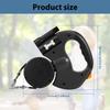 2 IN 1 Retractable Dog Leash 3M Reflective Dog Walking Leash with Light and Garbage Bag Compartment for Small Medium Dogs