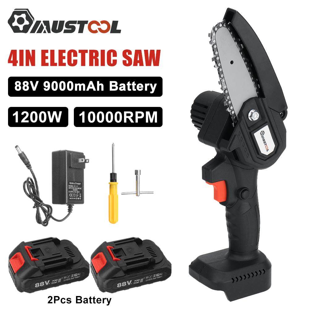 MUSTOOL 1200W 10000rpm Mini Sierra eléctrica-con 0-2 batería MUSTOOL 1200W 10000rpm Mini Sierra eléctrica-con 0-2 batería