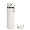 GRANDTIES Vakuumisolierte Edelstahl-Wasserflasche, Weithals, 709 ml, mit zwei Deckeln, Direktes Trinken, Hält Heiß- oder Kaltwasser 12 Stunden lang heiß,