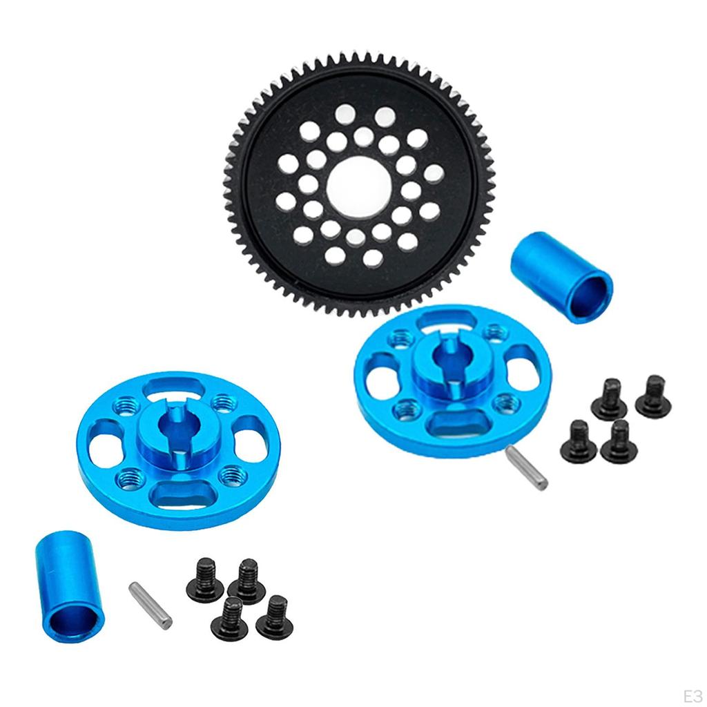 1:10 Scale RC High Speed Gear Set, Metal Gears Upgrade Parts, 54500 Aluminum Kit for Tamiya TT02